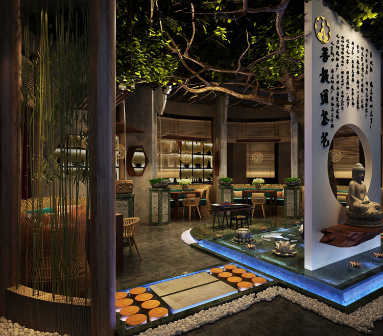 900平米茶艺会所体验店装修设计效果图