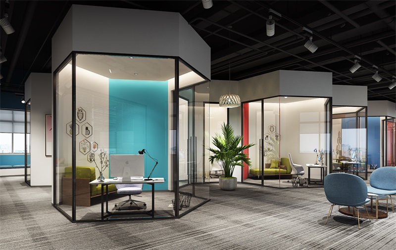 500平网红直播办公空间设计效果图