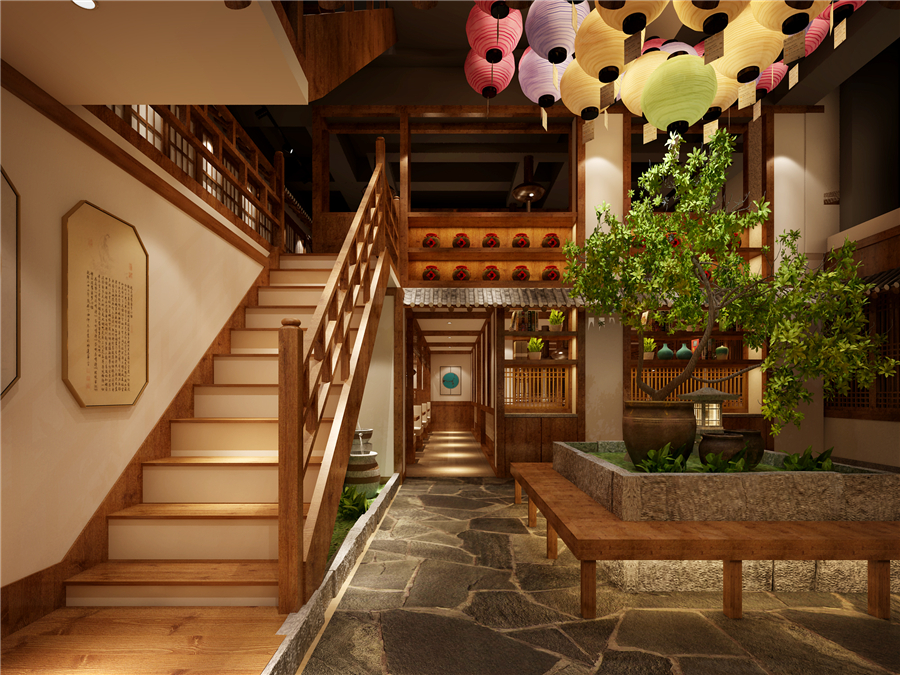 600平米韩式烤肉店设计装修效果图