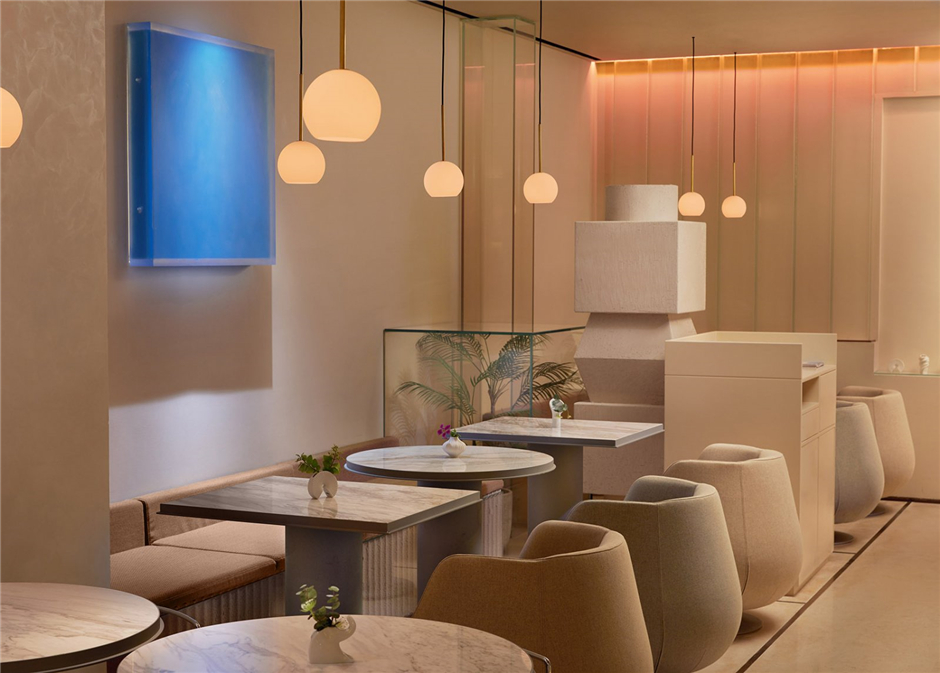 135平米轻奢咖啡甜品店装修设计效果图