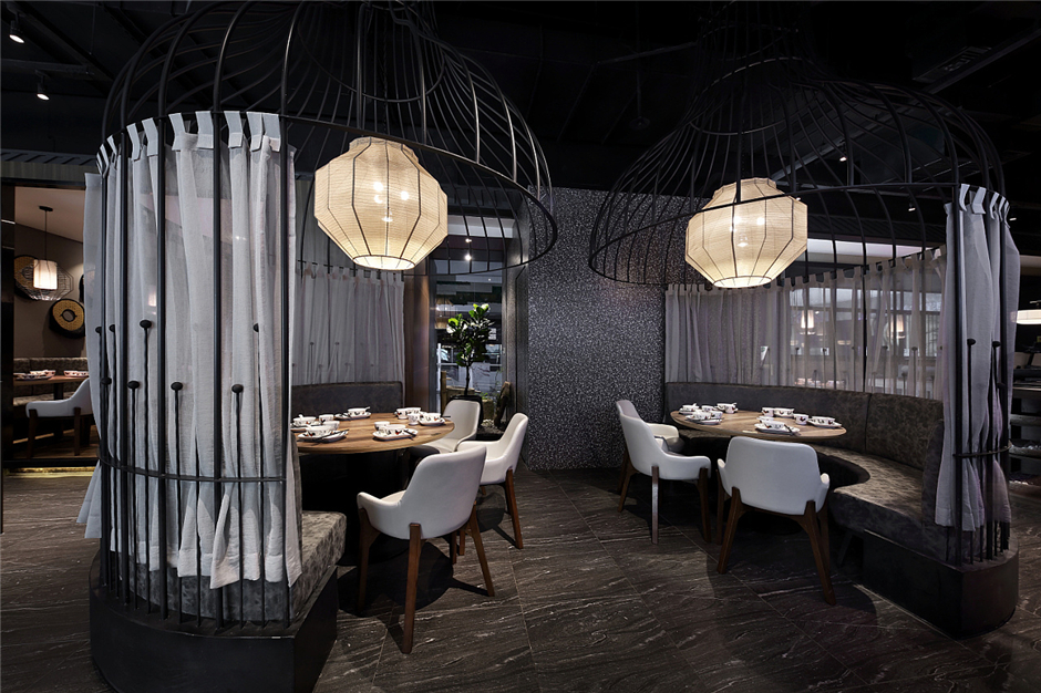 340平米现代中餐厅装修设计效果图