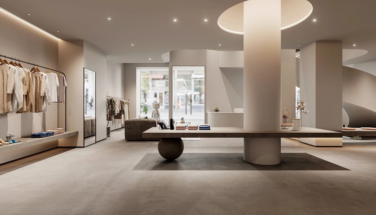 400平米侘寂风服装店装修设计效果图