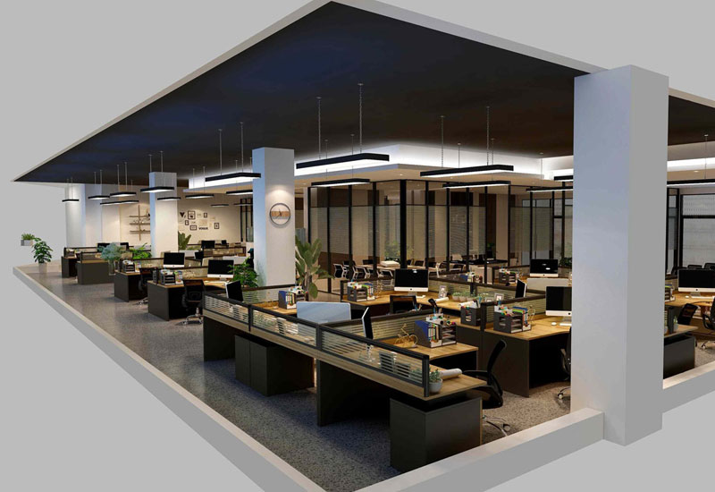 400平米研究院办公室设计效果图