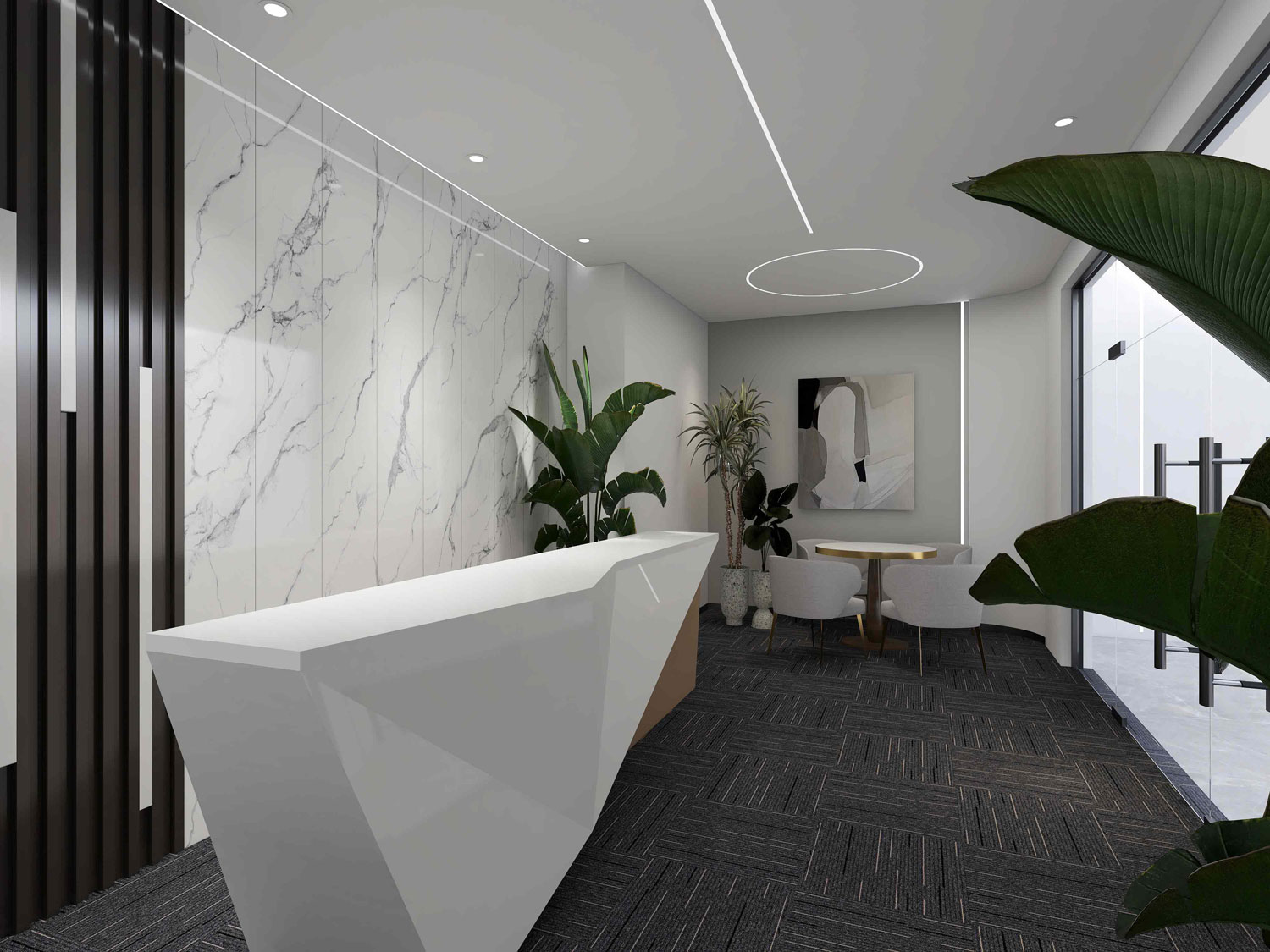 610平米郑州办公室装修设计效果图