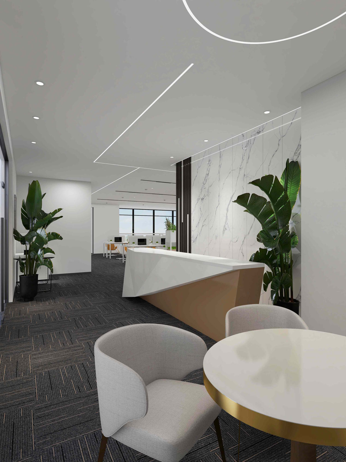 610平米郑州办公室装修设计效果图