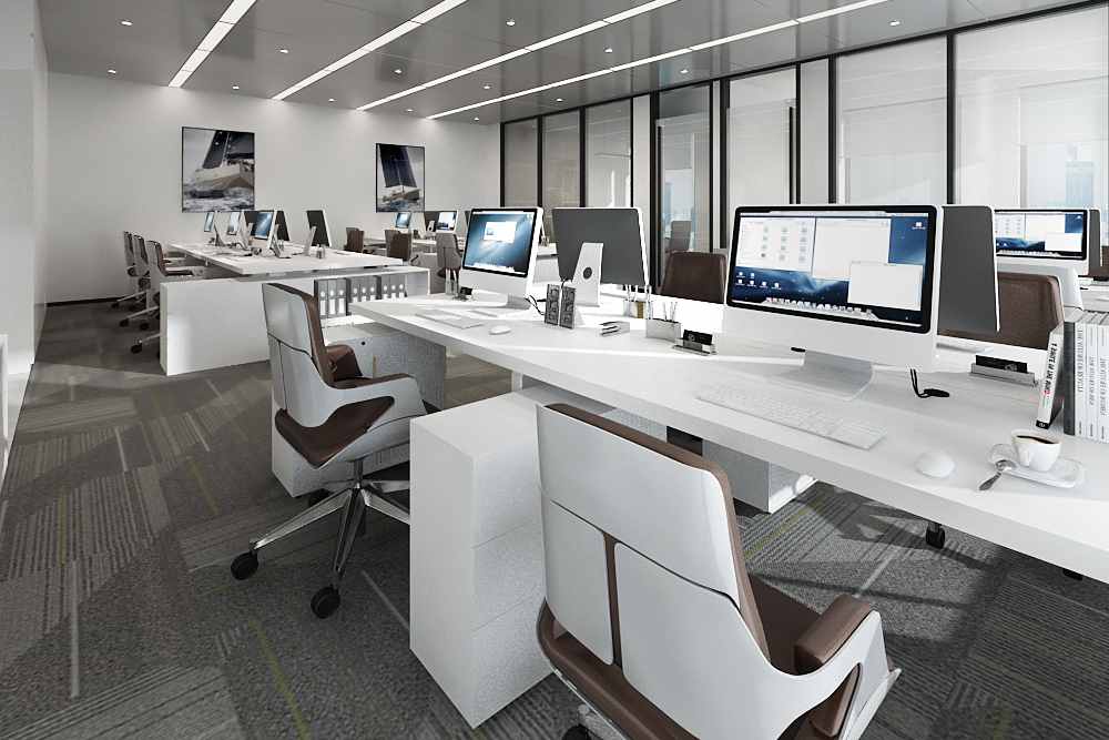 225平米办公室装修设计效果图