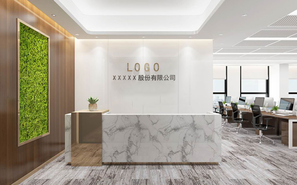 87平米办公室设计施工效果图
