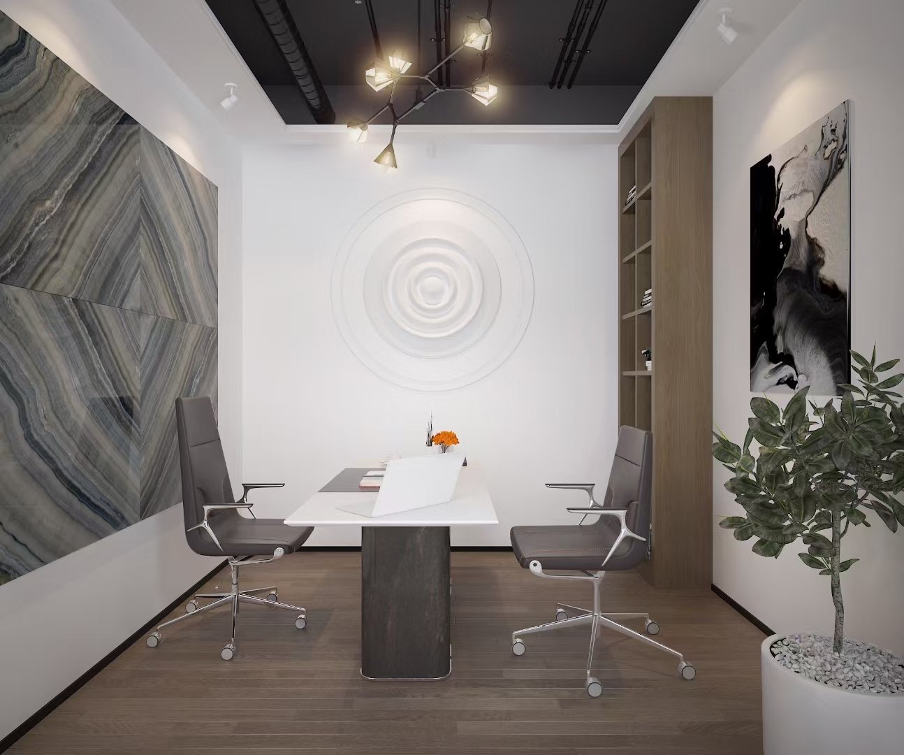 215平米工业风办公室装修效果图