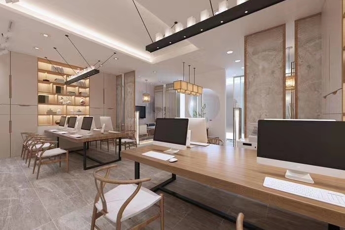 312平米新中式办公室装修效果图