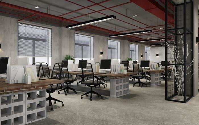 310平米工业风办公室装修效果图