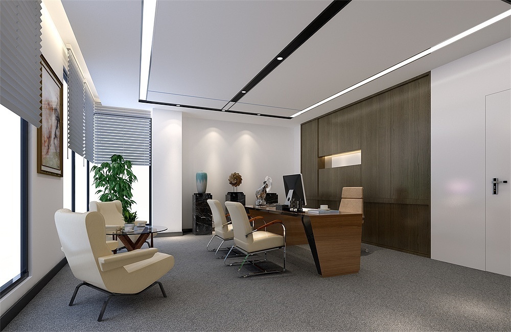 260平米郑州办公室装修新中式效果图