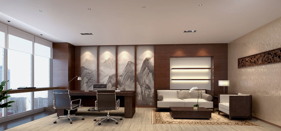 60平米总经理办公室设计效果图