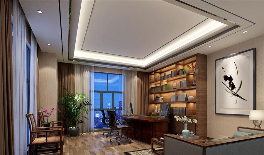 60平米总经理办公室设计效果图