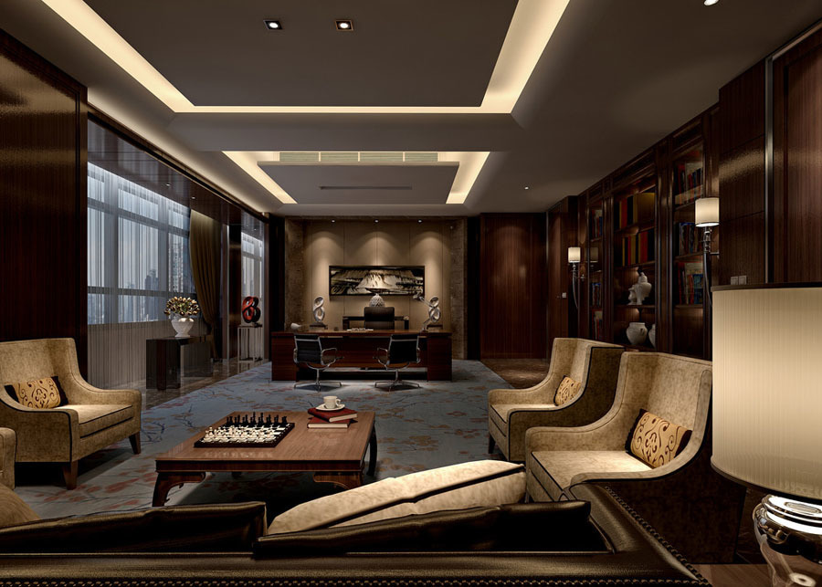 60平米总经理办公室设计效果图