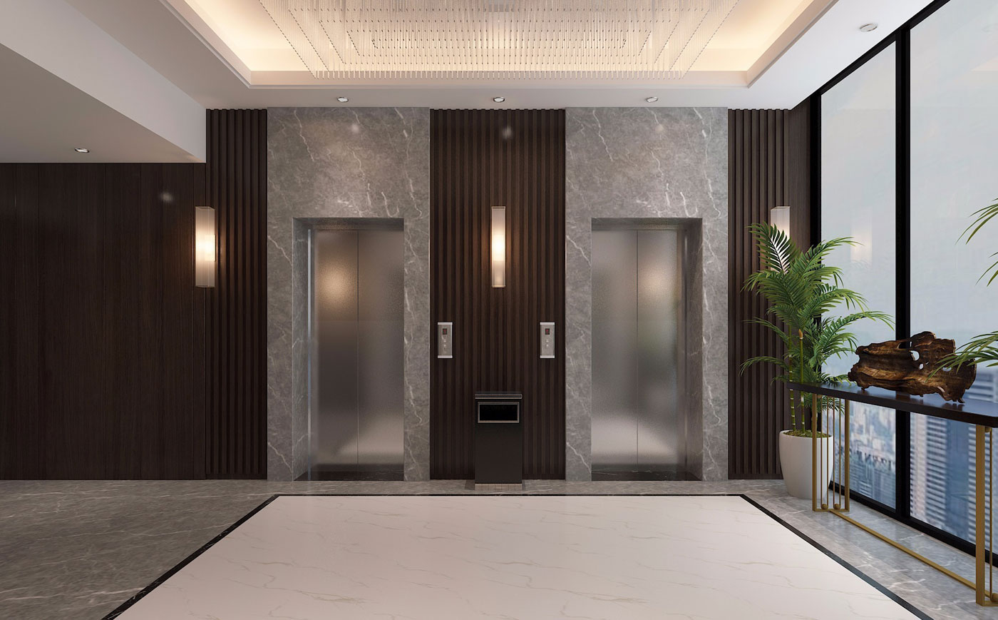 410平米中式风办公室装修设计效果图