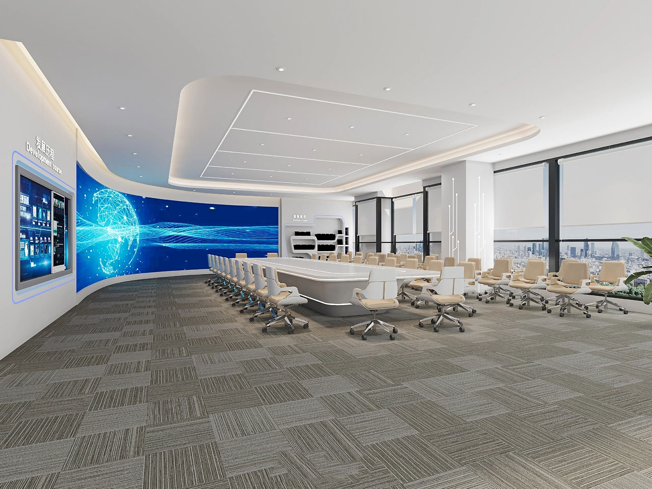 315平米科技公司办公室设计装修效果图