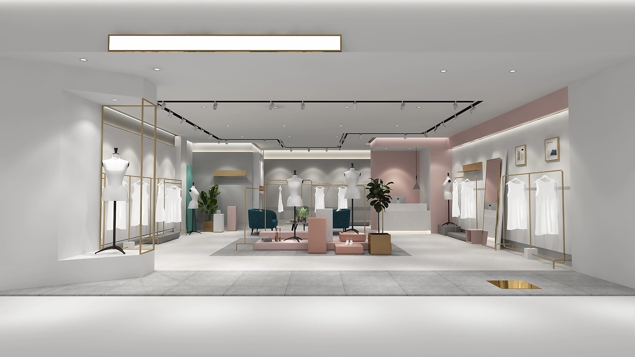 150平米商场女装专卖店装修设计效果图