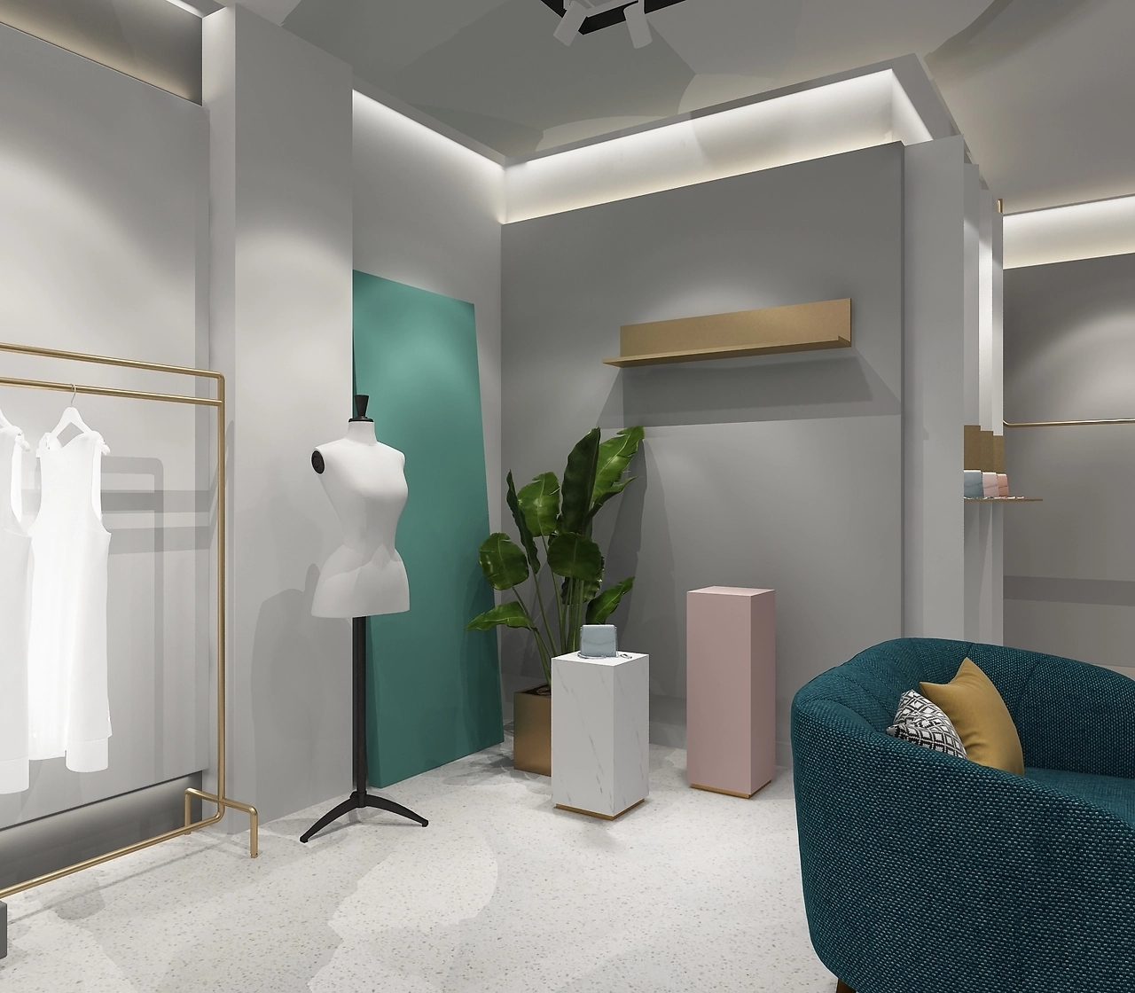 150平米商场女装专卖店装修设计效果图