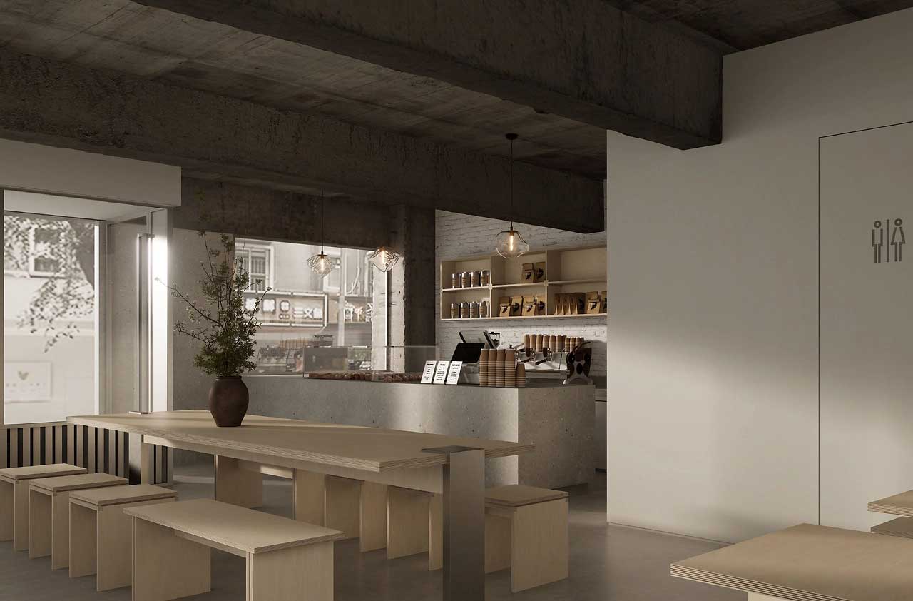 80平米社区咖啡店设计装修效果图