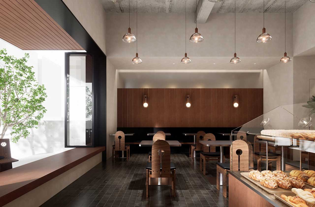 120平米咖啡烘焙店装修设计效果图