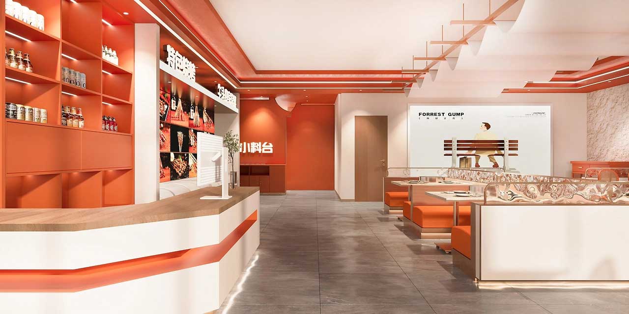 180平米烧烤家常菜馆装修设计效果图