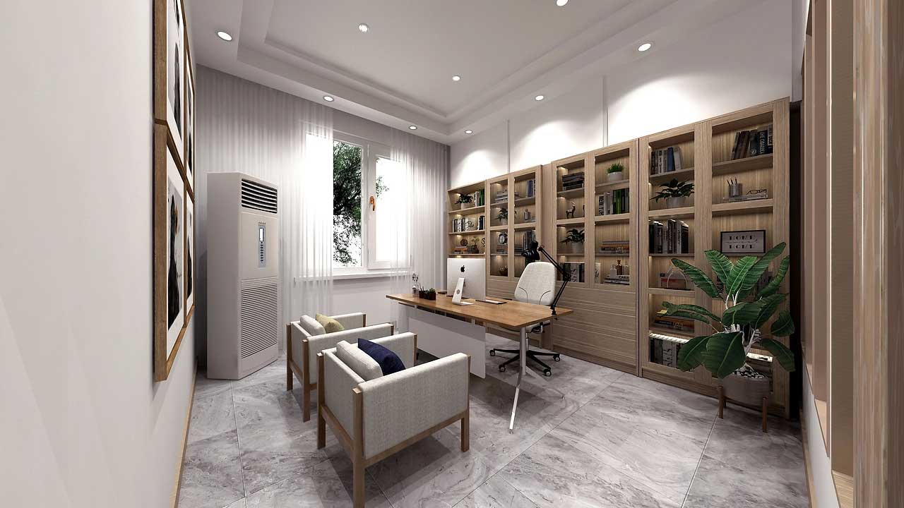 210平米学校办公室接待室装修设计效果图