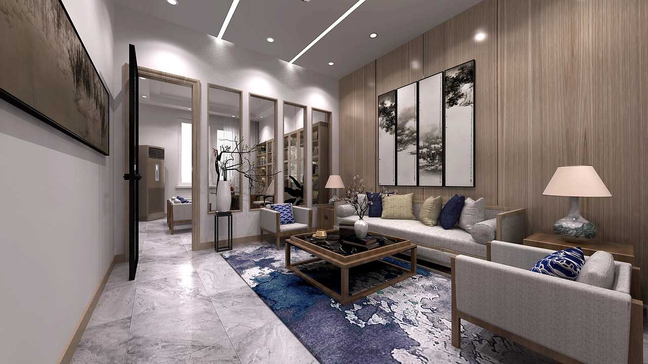 210平米学校办公室接待室装修设计效果图