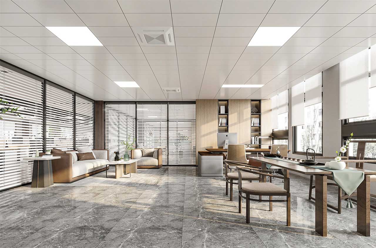 610平米现代风办公室装修设计效果图