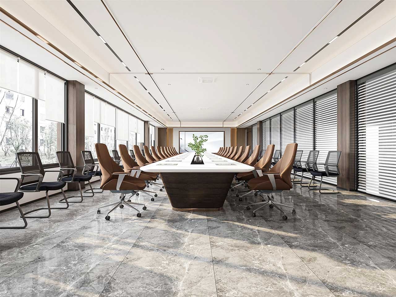 610平米现代风办公室装修设计效果图