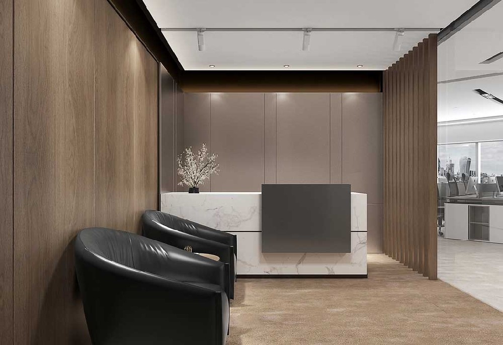 300平米商务风办公室设计效果图