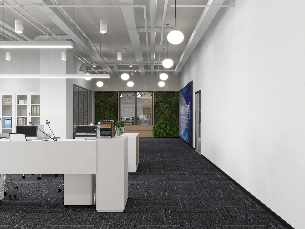 115平米郑州办公室装修设计效果图