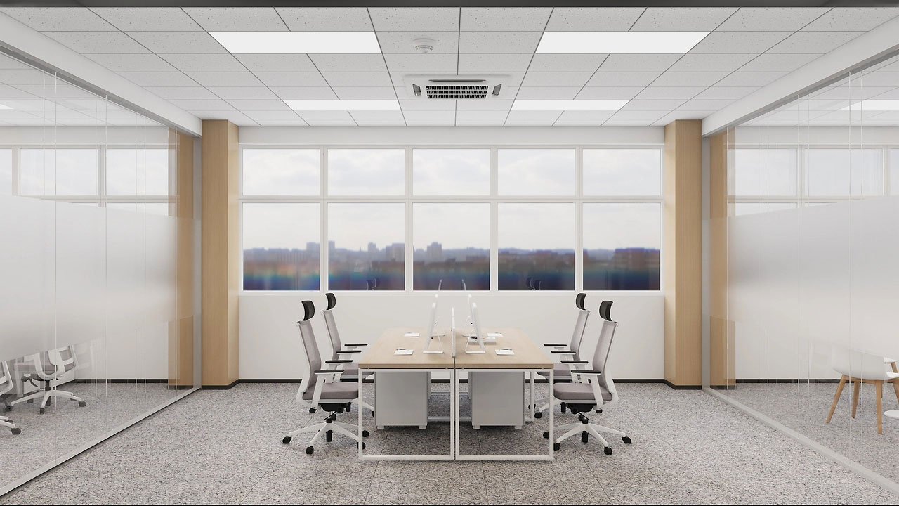 258平米新密办公室设计装修效果图鉴赏