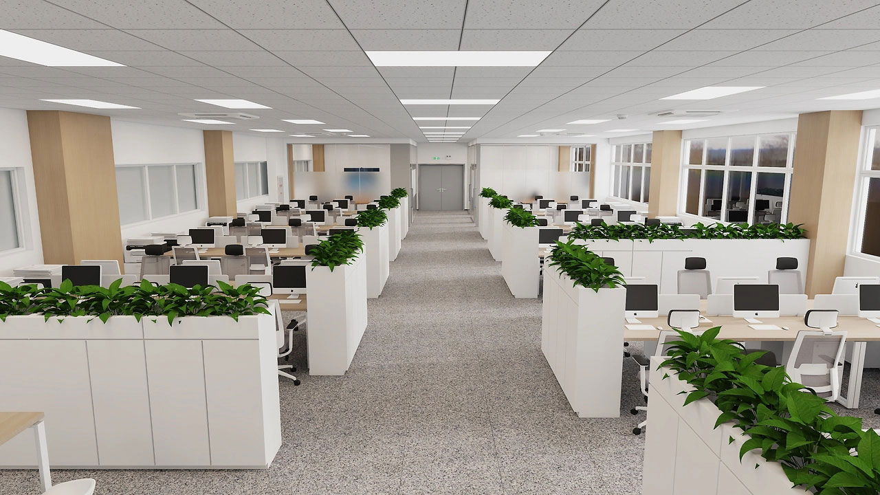 258平米新密办公室设计装修效果图鉴赏