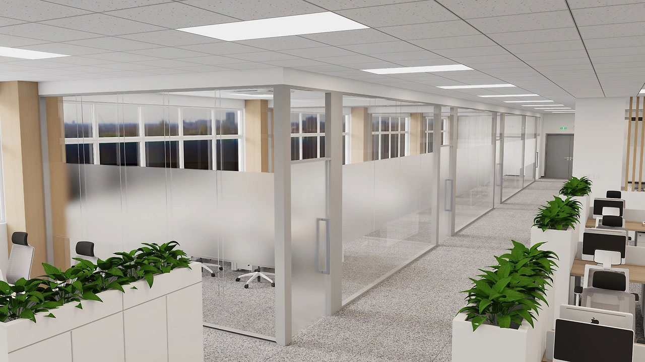 258平米新密办公室设计装修效果图鉴赏