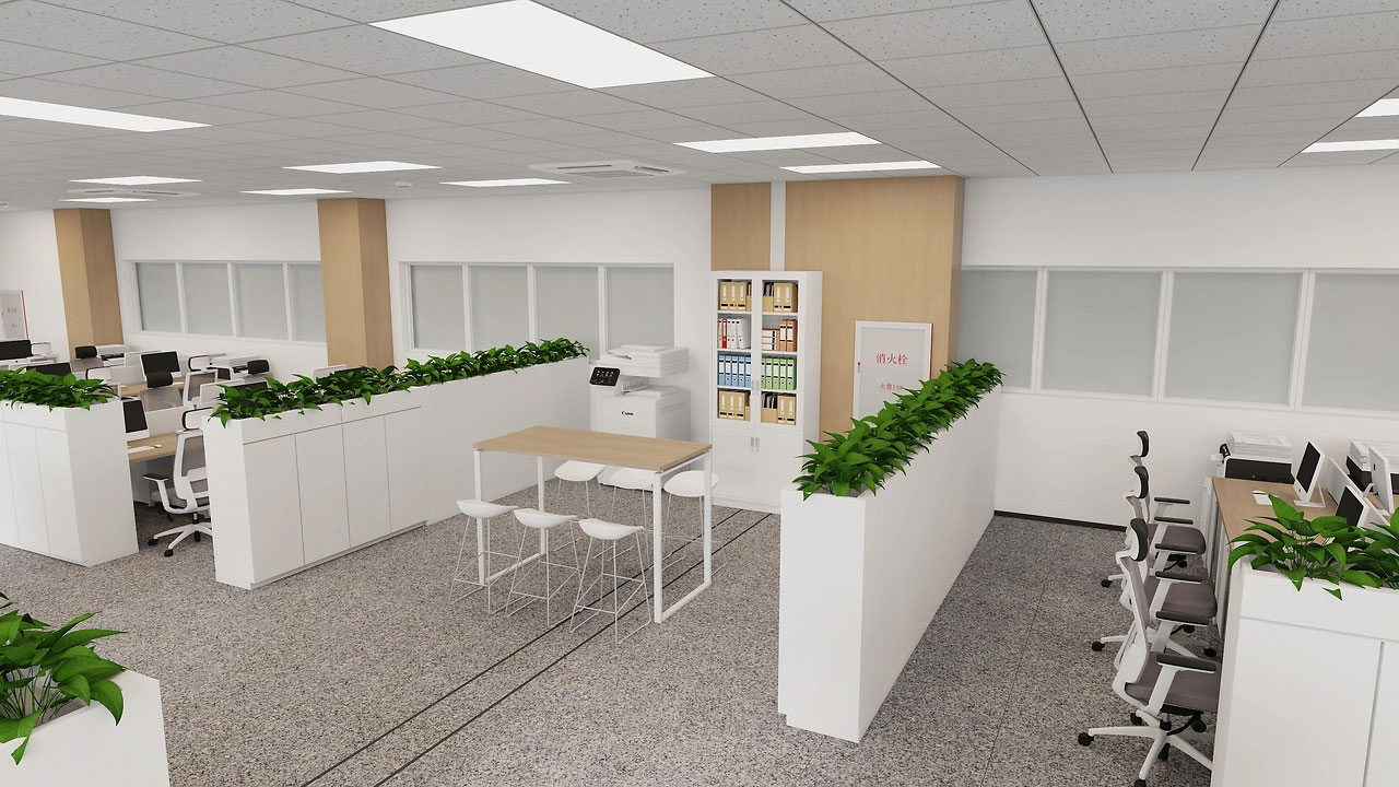 258平米新密办公室设计装修效果图鉴赏