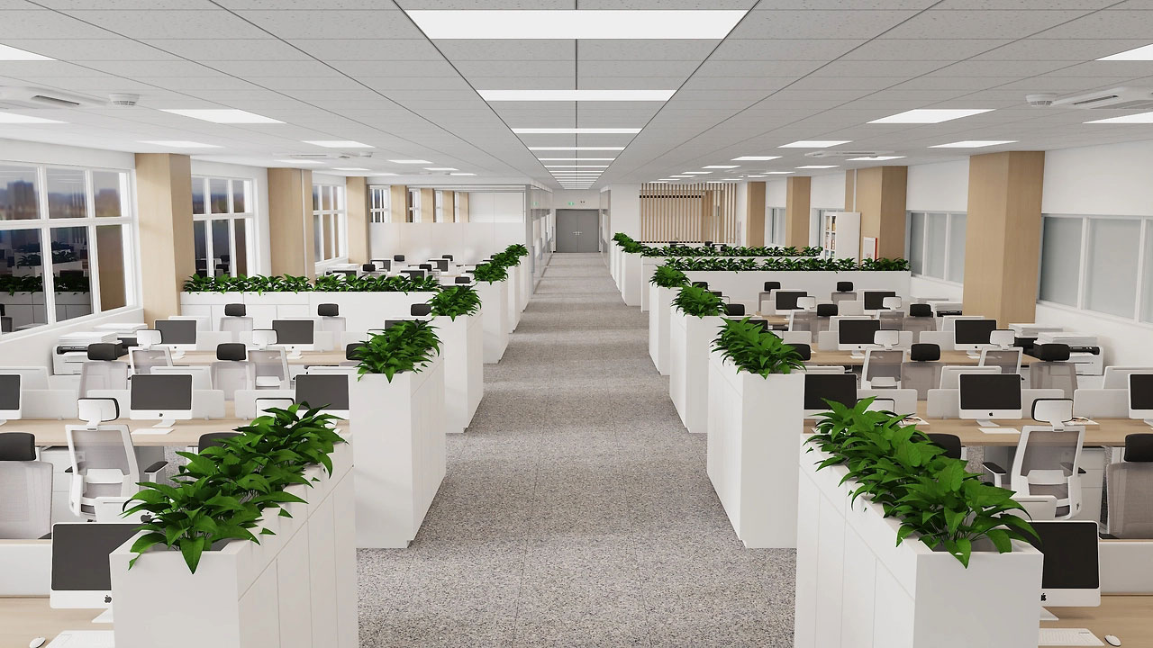 258平米新密办公室设计装修效果图鉴赏