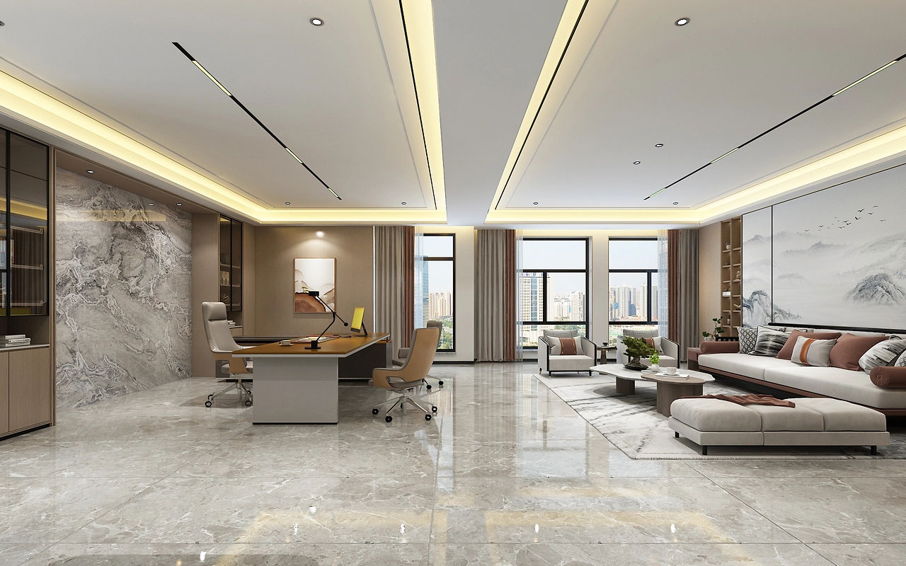 145平米郑州办公室装修设计效果图