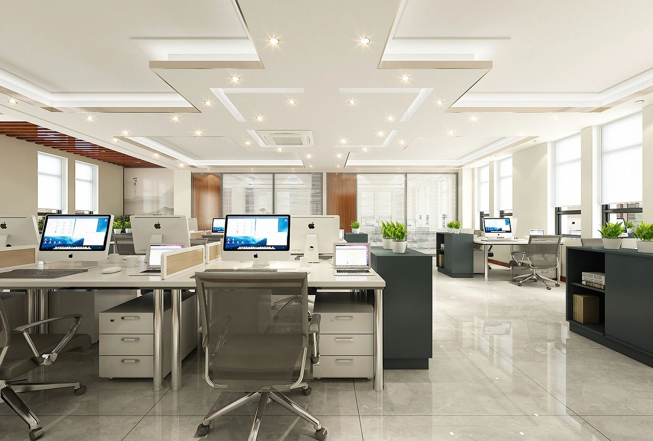 185平米简约时尚办公室装修设计效果图