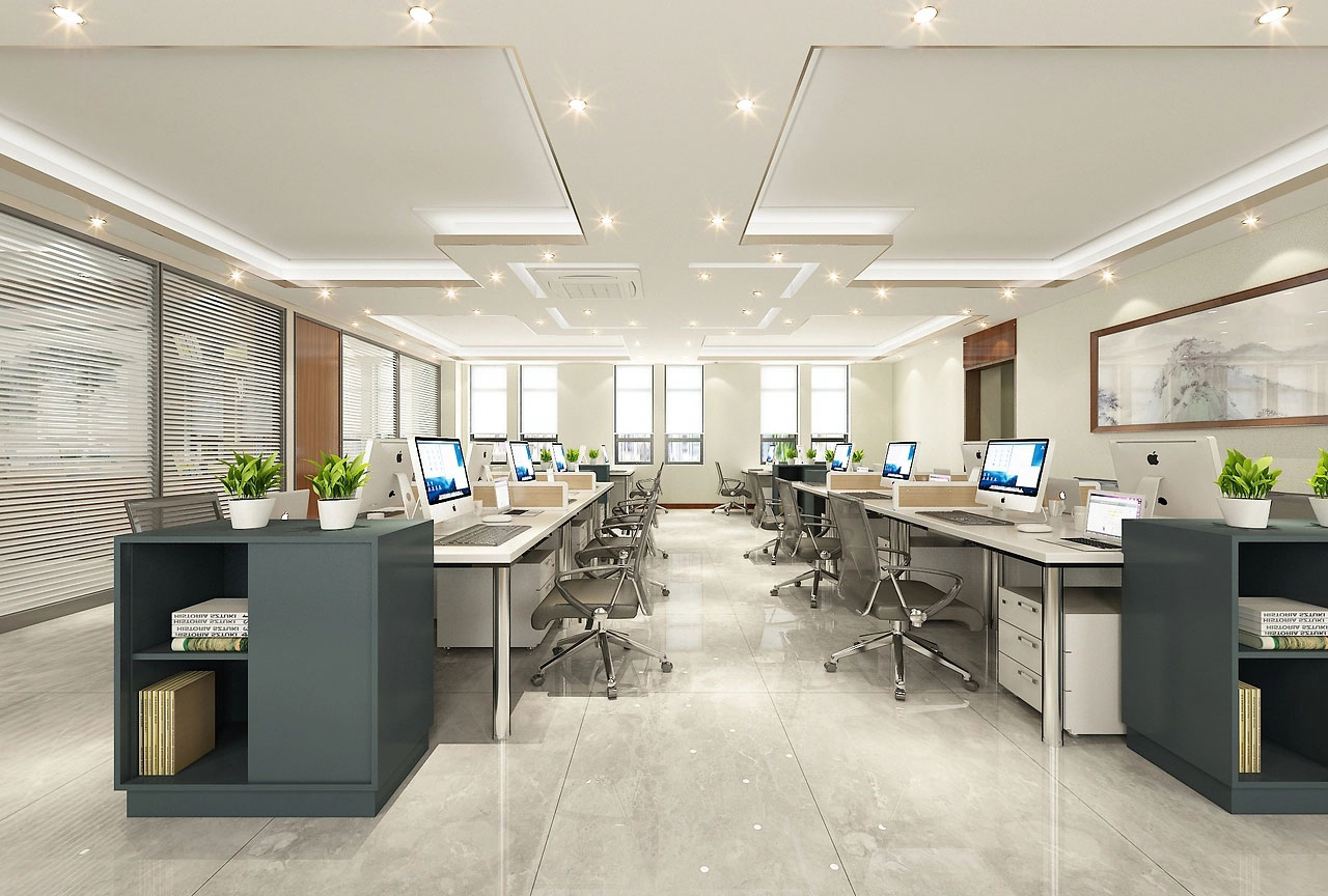 185平米简约时尚办公室装修设计效果图