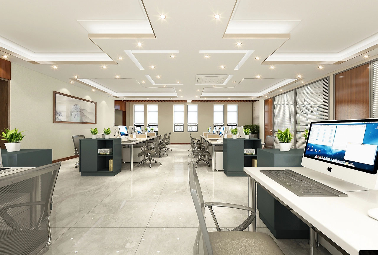 185平米简约时尚办公室装修设计效果图