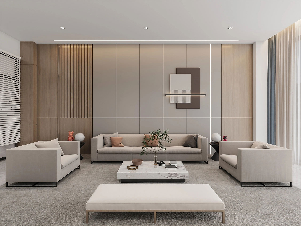 165平米简洁大气办公室装修设计效果图