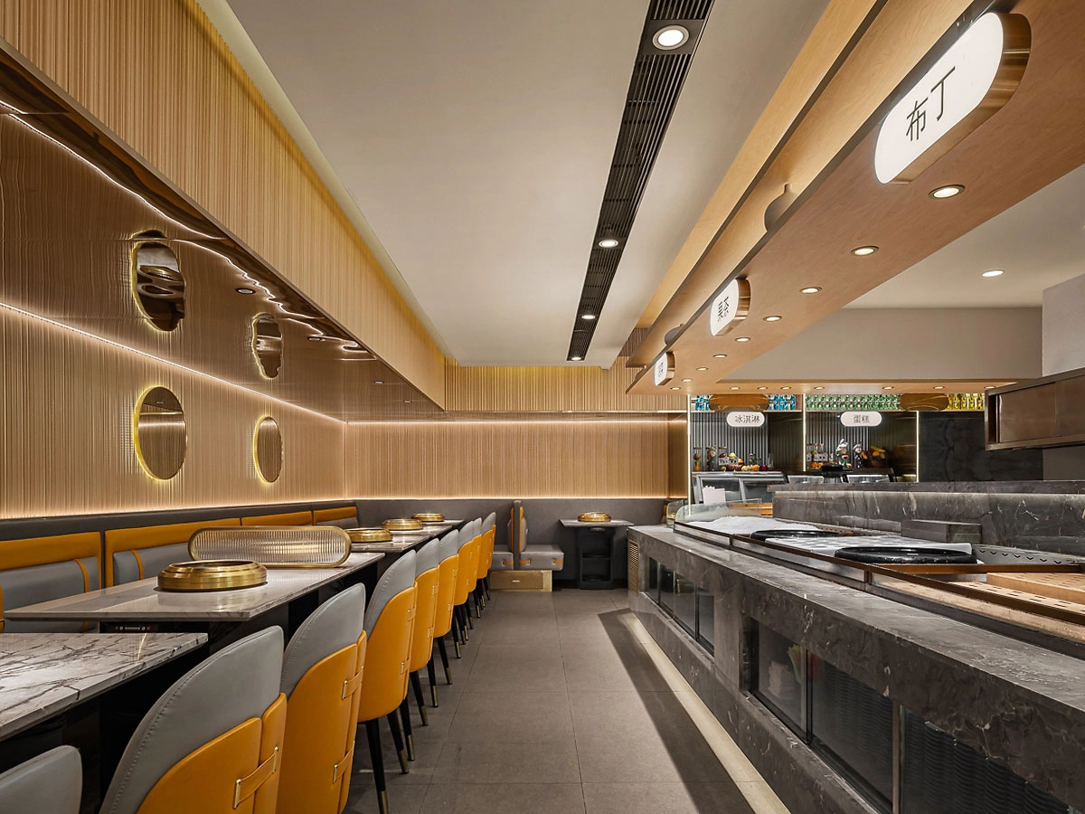 381平米郑州自助餐厅设计装修效果图