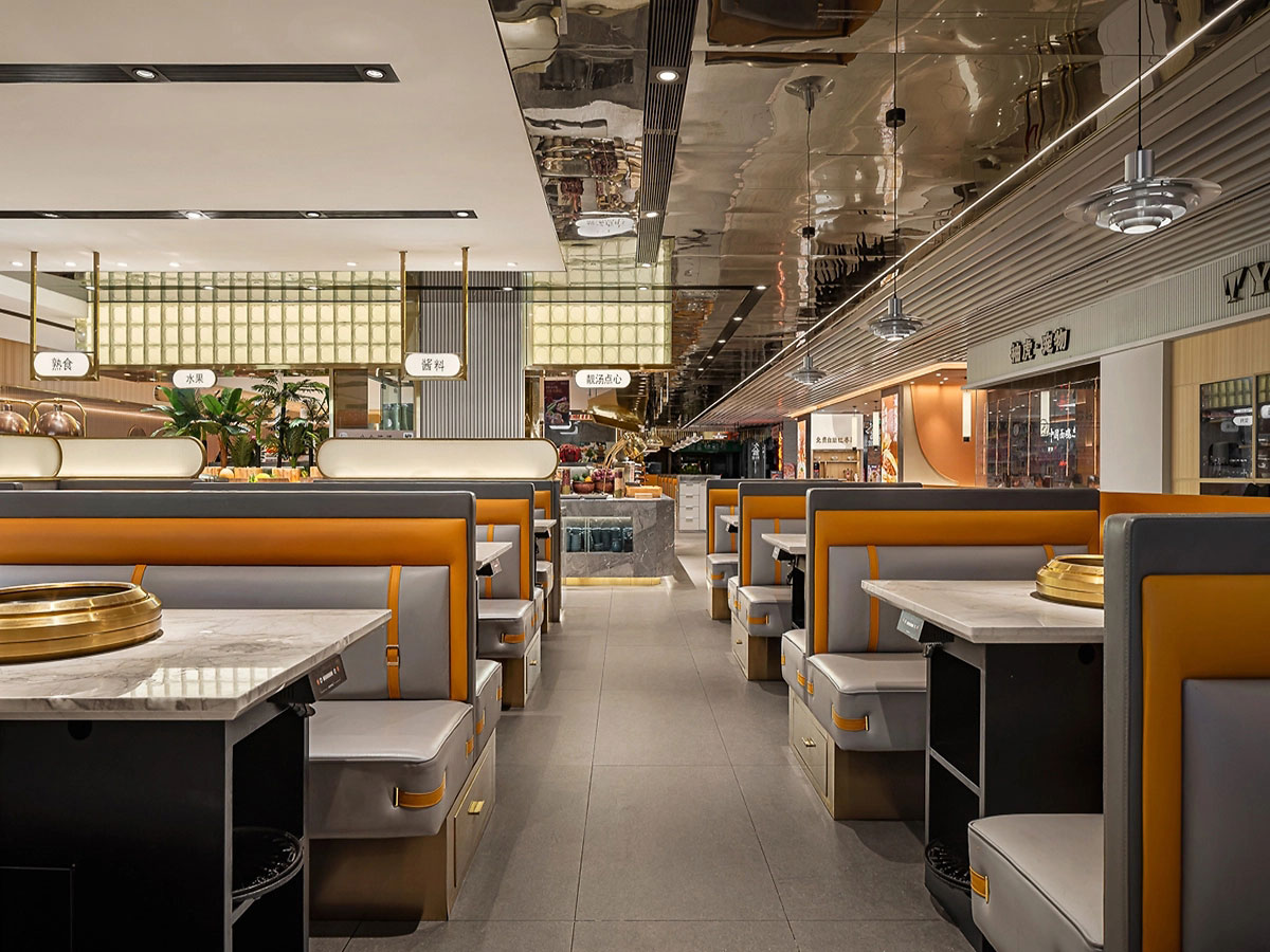 381平米郑州自助餐厅设计装修效果图