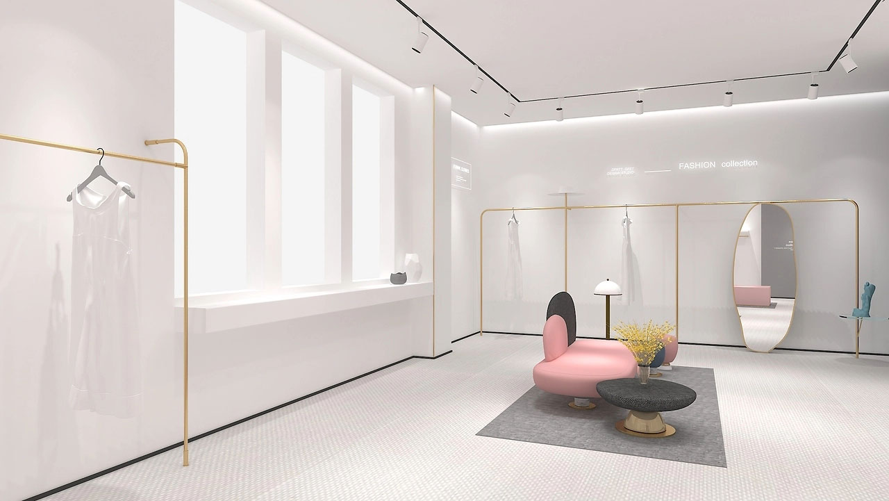 232平米女装直播间设计装修效果图