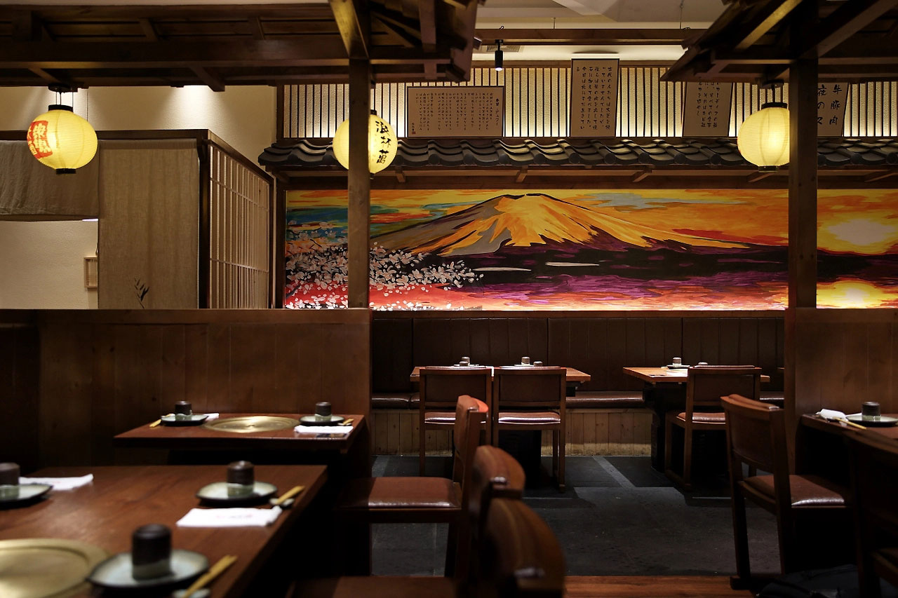 187平米郑州日料店装修设计效果图