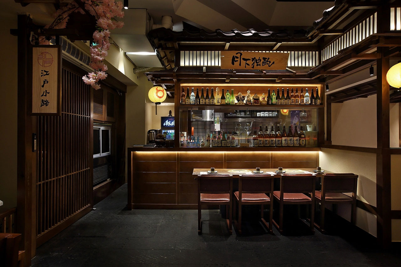 187平米郑州日料店装修设计效果图