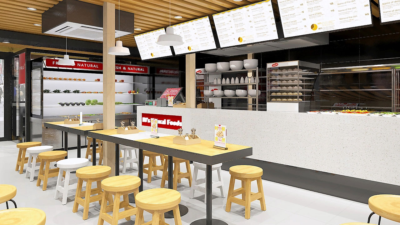 38平米特色小吃卤味店面装修设计效果图