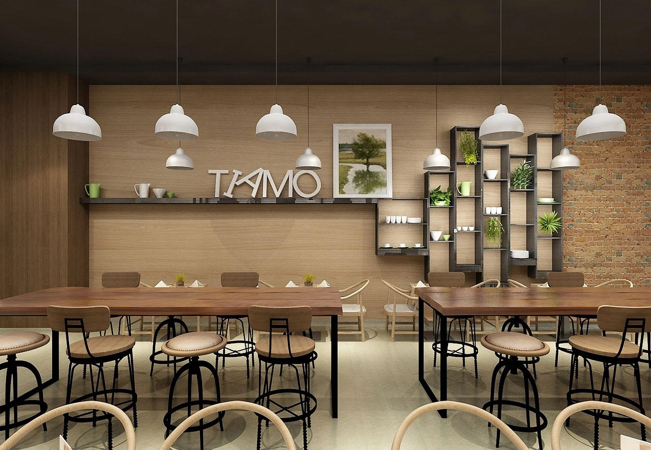 134平米面馆店面设计装修效果图