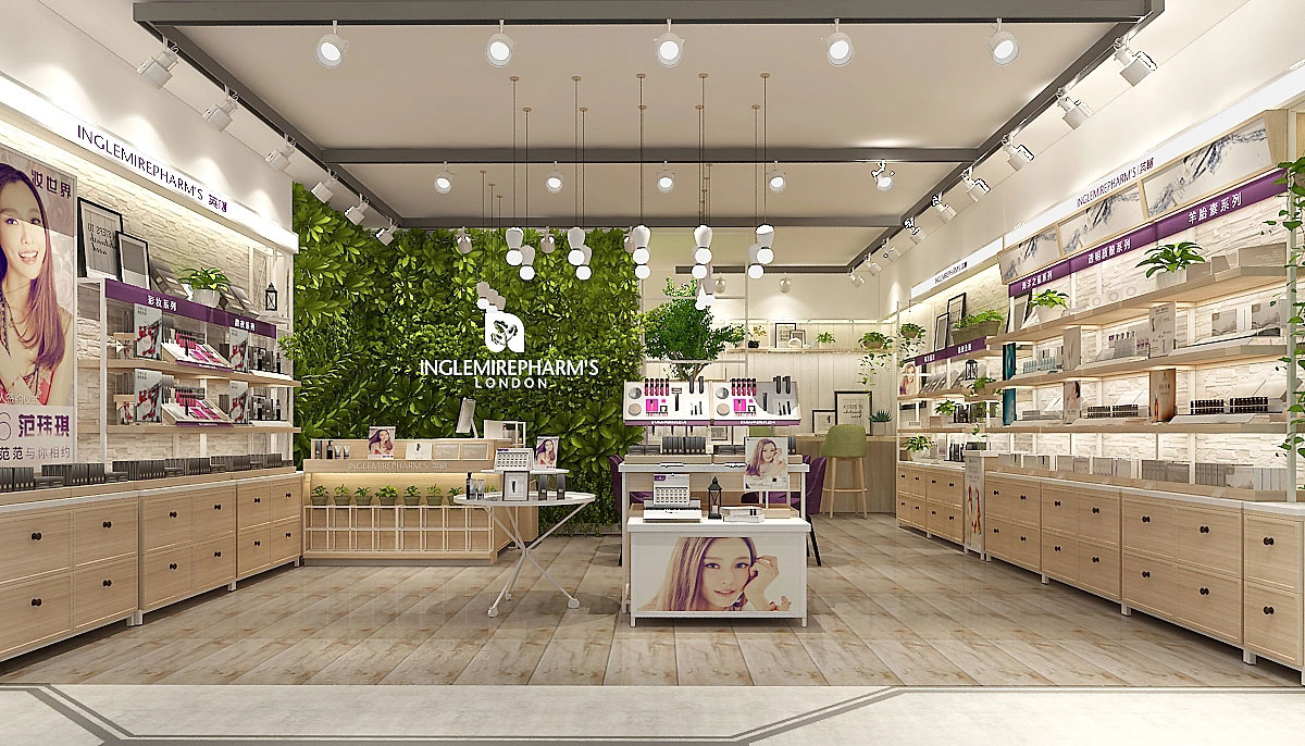 46平米护肤品店面设计装修效果图