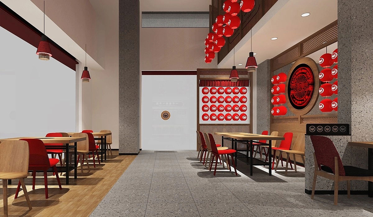 245平米郑州火锅店装修设计效果图